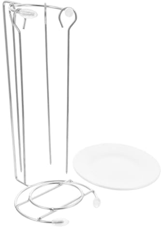 HINTRMENT 1juego Soporte para Brochetas de Acero Inoxidable Soporte para Pinchos de Barbacoa Reutilizable con Brochetas para Kebabs Ahumadores y Parrillas