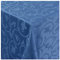 Tischdecke Damast Stoff Barock Tulpen Tischtuch Bügelarm rund 170 cm in Blau mit umgenähtem Rand Premium Qualität