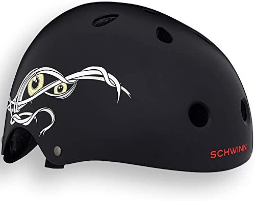 Schwinn Jungen und Mädchen BMX-Fahrradhelm, Kinder ab 8 Jahren, toller Roller-, Skateboard- oder Fahrradhelm, empfohlene Größe 54 bis 58 cm, Schwarz/Mumie