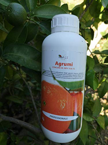Concime Agrumi bioA.L.T. Fertilizzante Liquido con Azoto Fosforo Potassio per Agrumi Arance Limoni Cedro Bergamotto migliora la crescita di colture per Piante ornamentali e Alberi da frutto 1 litro