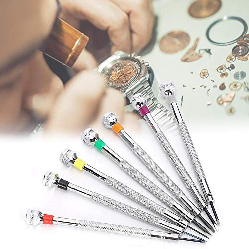 Schraubendreher Set, 0,8-2,0 mm Kupfer-Schlitzschraubendreher-Set Uhren Ausbau Reparatur Uhrmacher-Werkzeugsatz für Uhrenschmuck Uhrmacherarmband Reparierwerkzeug