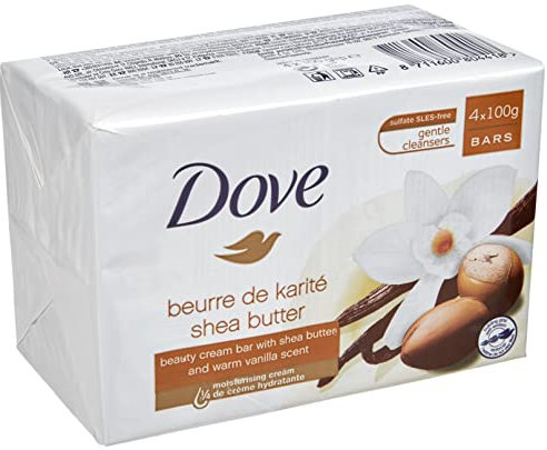 Dove Rein Verwöhnprogramm Sheabutter Seifenstück, 4 x 100 g