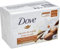 Dove jabón de baño exfoliante con karité y vainilla 4 x 100g