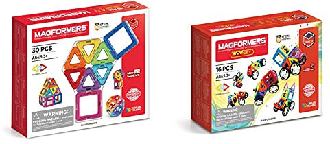 MAGFORMERS 701005 Konstruktionsspielzeug & 707004 Wow Spielzeug Set Konstruktionsspielzeug