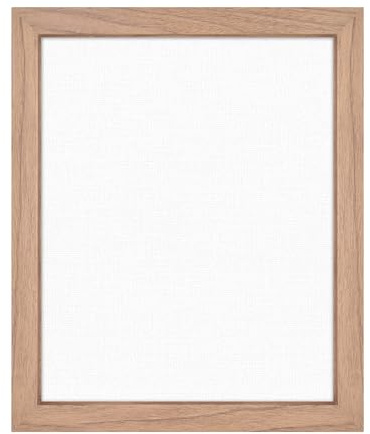 MCS Floating Frame with Canvas Included, Art Frames for Canvas Paintings with Adhesive Fasteners and Hanging Hardware, Walnut Woodgrain, 8 x 10 Inch