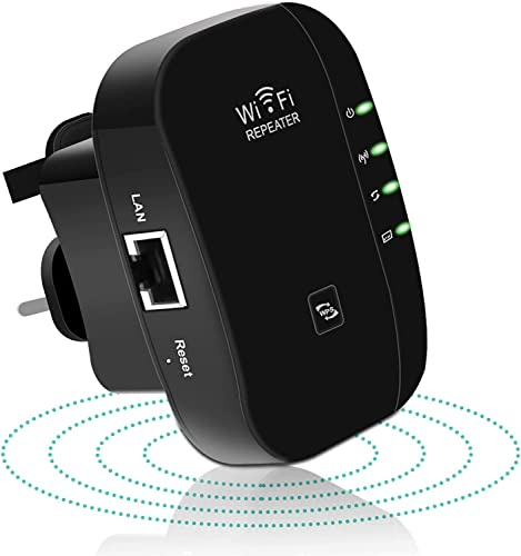 Ubcwin 2024 Newest WiFi Extender, WiFi Booster, WiFi Repeater Covers Up to 3000 Sq.ft and 45 Devices, Internet Booster - with Ethernet Port, Quick Setup, Home Wireless Signal Booster (Black)
