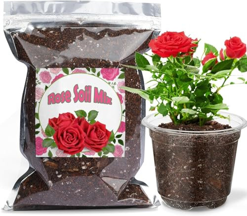 Bio-Rosen-Erde Mischung 2L, Zimmerpflanzen-Blumenerde für alle getopften Rosen, Gesunde Zimmerpflanzen drinnen züchten