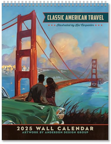 Americanflat 2025 Wall Calendar - US Cities Poster Design - 10x13 Large Wall Calendar - 12 Month Hanging Calendars for Home or Office - 2025 Calendars for Planning and Organization