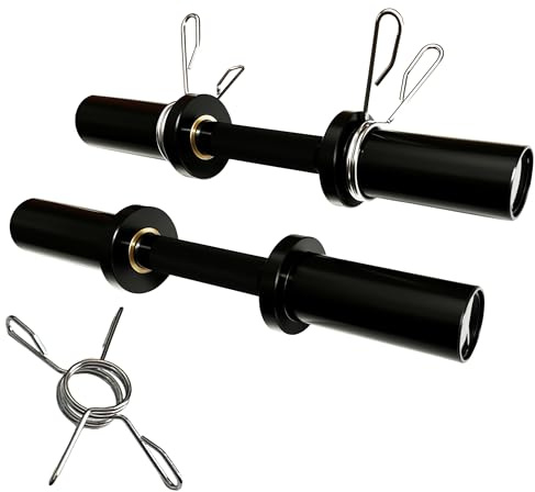 Rivotrance Barres d'haltères chargeables, poignée d'haltère olympique pour plaques de poids olympiques de 5,1 cm, idéales pour la salle de sport à la maison et la musculation