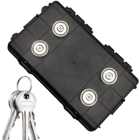 Scatola magnetica sotto auto - Scatola magnetica per chiavi, supporto multiuso per chiavi da sotto auto | Scatola per chiavi portatile con imbottitura, nascondiglio chiavi leggero