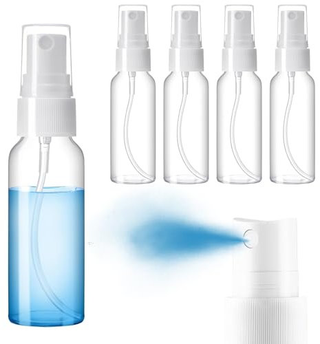 5 Pièces Spray Vide, 20ml Flacon Vaporisateur, Vaporisateur Vide, Flacon Parfum Vide, Atomiseur Rechargeable Transparent Flacon,Plastique Rechargeable Flacon Pompe Vide Atomiseur pour Cosmétique