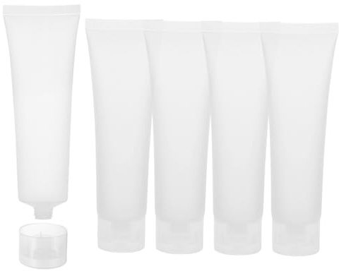 LOORGVEL 5pezzi Flacone da Viaggio Ricaricabile da Contenitore per Shampoo Tonico Viso Crema Mani Lozione Corpo Resistente all Usura in Pvc e Pp per Viaggi e Sport Stili multipli