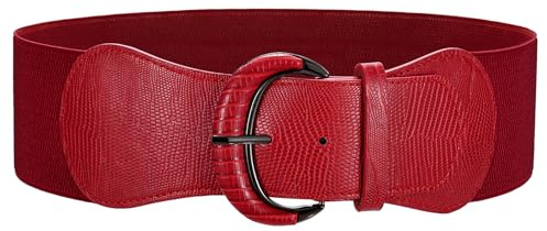WERFORU Femme Ceinture Élastique Large Femme Ceinture Stretch Taille Cinch avec Boucle pour Robes