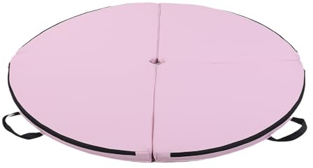 Depisuta Pole Dance Crash Mat, Estera de Yoga Portátil de Espuma EPE Redonda de 47,24 Pulgadas, Cojín de Baile de Seguridad Plegable, Cojín Protector de Seguridad contra Caídas para el