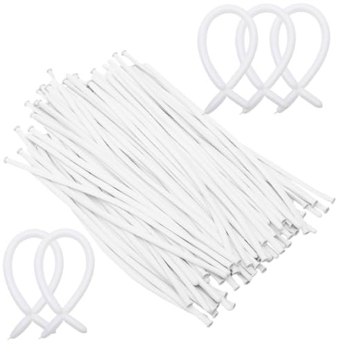 LALADEFIEE 200Pcs White Twisting Modeling Balloons for Wedding Party Decorations Long Animal Twisting Balloons for Birthday and Event Arch Supplies