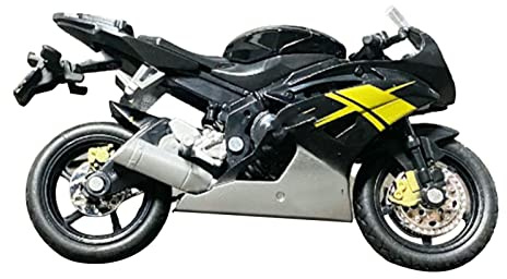 Jelquix Juguete Modelo de Motocicleta de Aleación Educativa 1:18 para Niños, Juguete de Motocicleta Negro Portátil para Decoración del Hogar