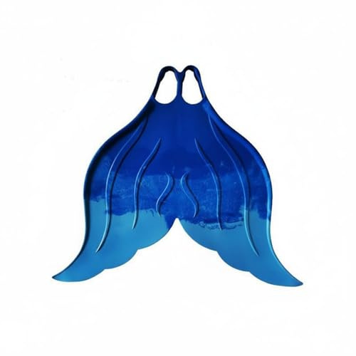 Hellery Monopinna Coda Sirena Allenamento Nuoto Monopinna a Coda di Sirena Snorkeling Pinna Unica Gomma , Blu Iridescente , 37-39