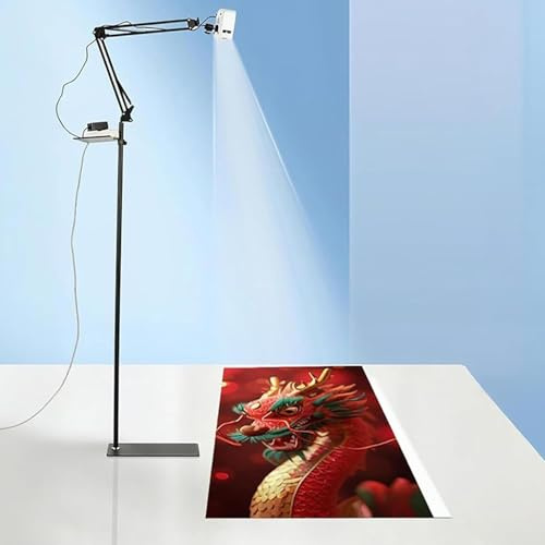 JKJZSALJ Proyector De Arte Digital con Tamaño Y Ángulo Ajustables, Compatible con Dispositivos Móviles Y USB para Pintura Y Caligrafía.