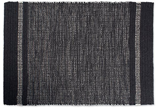 DII Variegated Recycled Yarn Modern Edge Stripe, 2x3', Gray