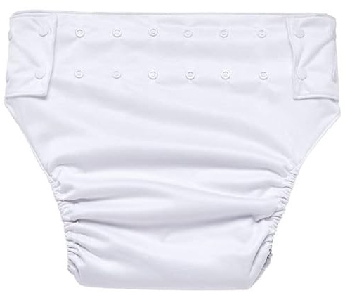 Easylife Snap Incontinence Briefs – Washable Waterproof Protective Underwear with Adjustable Snaps – Reusable Briefs for Disposable or Reusable Pads – Suede Cloth Lining with 3 Layer Absorbent Pad