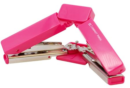 DESIGNPHIL Midori 49086006 Hole Punch, XS Compact Punch, Pink