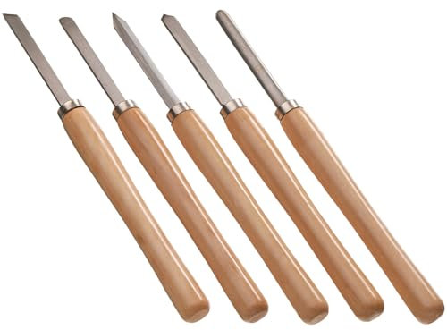 SERIE DA 5 SCALPELLI VALEX 1463204 PER LAVORAZIONE AL TORNIO LEGNO