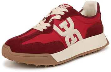 Sam Edelman Womens Langley 3 Lace-Up Trainers Scarlet Red UK 4 Medium Fit