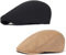 Malaxlx 2 Stück Schwarz Khaki Schiebermütze Schirmmütze Herren Barett Cap Newsboy Flat Cap Baskenmütze Zeitungsjunge Caps Gatsby Ivy Irish Hat