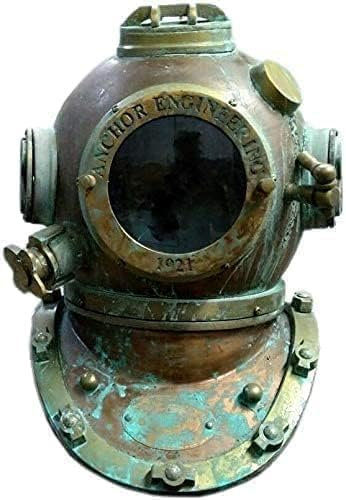 Vintage seltener antiker Tauchhelm | Mark V Taucherhelm | Schwerer Tauchhelm | Tiefseetaucher Anker Engineering Helm