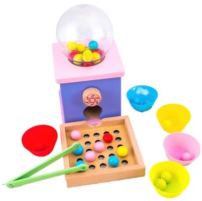 Nudorpn Juego de perlas Surtido de colores, juguetes educativos para niños en edad preescolar | Madera Bolígrafo tablero cuentas juego - Para niños, niñas, amigos, familia, Navidad, Día del Niño