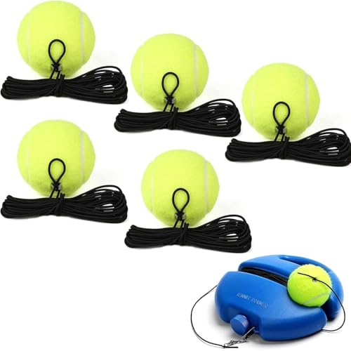 Premium Tennis Buddy, Tennis Trainer Rebound Ball Set med bas och bollar, Bärbar självövning för nybörjare, Tennisboll Självträningsverktyg för alla åldrar