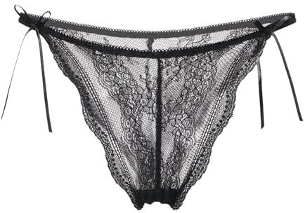 QHQQXN Spetstrosor Underkläder för låg midja Fräcka byxor Byxor Andas Hipster Stygg bikinitrosor Dam Franska byxor