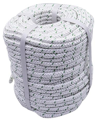 3/8 Inch x 200 Feet 4800Lbs Braided Polyester Rope Breaking Strength Strong Pulling Rope for Tree Work Camping Swing