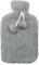 Grande housse moelleuse pour bouillotte – Housse uniquement (bouillotte non incluse) – Taille unique pour bouteille de 2 litres – Gris avec pompons TRIXES