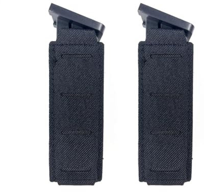 HOUSON 2PCS Taktische Magazintasche, MOLLE Mag Pouch Magazinbeutel Jagd Magazin Tasche Molle Beutel für 1911 G1ock 9mm Magazin Schwarz