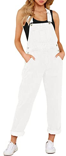 Vetinee Combinaison Ample Salopette Jean Femme