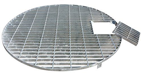 Abdeckgitter rund verzinkt Ø113cm bis 250 kg | Gitter für Wasserspiel | Abdeckung für Becken | Springbrunnenbecken | Abdeckung für Rundbecken | Brunnenbecken-Gitter | Abdeckgitter Mörtelwanne