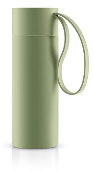 Eva Solo | To Go Cup 0,35 L | Dubbelväggig termokopp med vakuumisolering | Snygg dansk design med praktisk enkel grepprem och klicklock | Pistasch