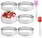 6 Pièces Ø 8 cm Cercle à Pâtisserie, Cercle à Tarte Perforé en 430 Acier Inoxydable, Moule à Tartes Pâtisseries Mini Gâteaux Mini Pizzas Muffins