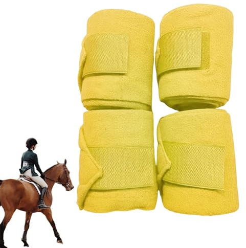 Hästbenbandage | 4 stycken hästbandage, elastiska ridtillbehör, främre bandage för ridning, träning, tävling, utomhusvandring