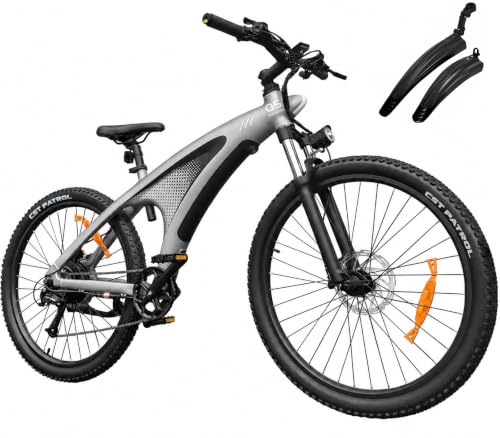 HX Q5 Shark Electric Mountain Bike Adult for Commuting City,27.5'' Tech & Fashion Ebike,95Nm＆60-100km Range, Front adjust Suspension, Dual-disc Brakes Fast E-bicycle for Cycling