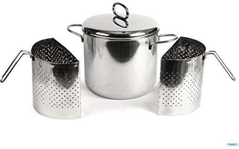 Montini Guerino Pentola Pasta Pastaiola Inox con 2 Cestelli Multiuso