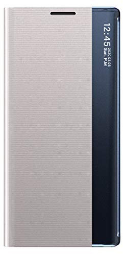 TANYO Smart View Schutzhülle für Samsung Galaxy Note 20 (5G/4G), Prime Schutzhülle mit Klappdeckel mit transparentem Sichtfenster, elegant, Spiegel, Flip Case Cover mit Faltbarer Standfunktion –