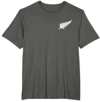 New Zealand Fern Icon NZ Black Proud Kiwi Gift T-Shirt