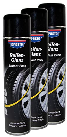 Reifenglanz Spray Reifenpflege Schutz Glanz Versiegelung Presto 383458 3 X 600 ml