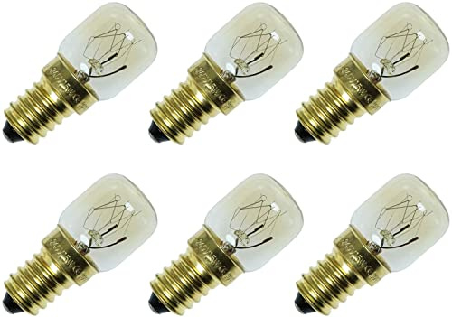 SQXBK Oven Lamp 6PCS T22 240v 15W E14 Microwave Light Bulb Cooker Light