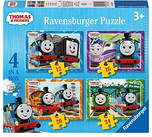 Ravensburger Thomas & Friends Jigsaw Puzzles for Kids Age 3 Years Up - 4 in a Box (12, 16, 20, 24 Pieces) - Educational Toys for Toddlers