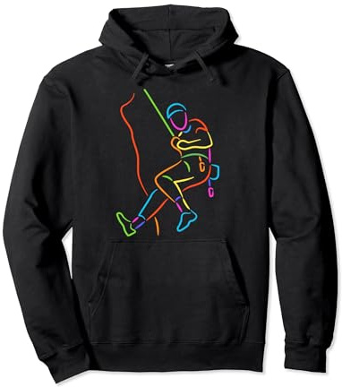 Rock Climbing Bouldering Boys Men Kids Mountain Climber Pullover Hoodie