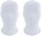 JIHUOO 2 Pcs White Full Face Mask Cover Faceless Skin Masks Halloween Cosplay Spandex Hood Mask for Unisex Cosplay