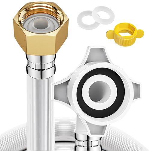Waschmaschine Schlauch 3m, Zulaufschlauch Waschmaschinen Wandanschluss 25mm Schlauchanschluss Waschmaschinenschlauch Universal Wasserzulaufschlauch für Waschmaschinen und Geschirrspüler